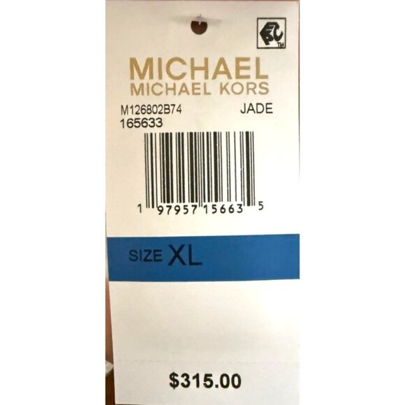 Michael Kors Womens Green Full Zip Belted Wool Blend Mid Length Coat Sz XL New - Picture 6 of 10